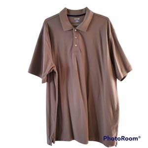 St. John Bay Short Sleeve Tan Polo Shirt Size 3XLT